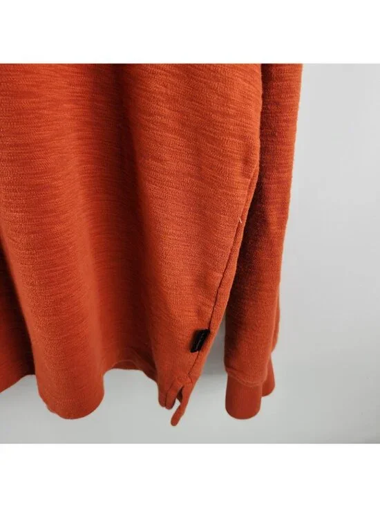 L.L. Bean Shirt Men XL Reg Orange VTG Signature Slim Fit Rugby L/S Elbow Patches - Picture 4 of 8